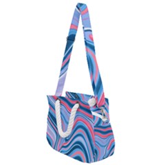 Fluid Art - Abstract And Modern Rope Handles Shoulder Strap Bag