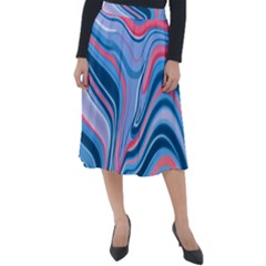 Fluid Art - Abstract And Modern Classic Velour Midi Skirt  by GardenOfOphir