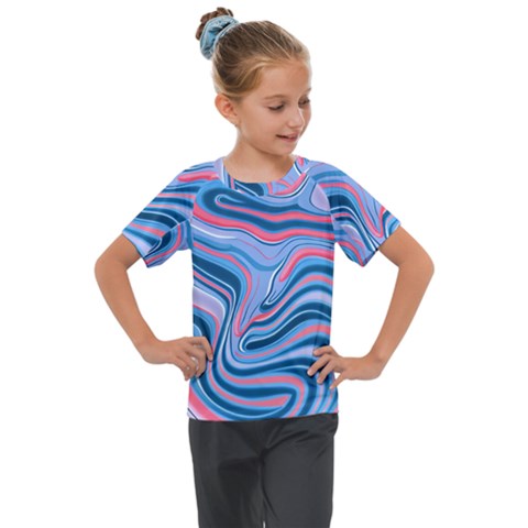 Fluid Art - Abstract And Modern Kids  Mesh Piece Tee by GardenOfOphir