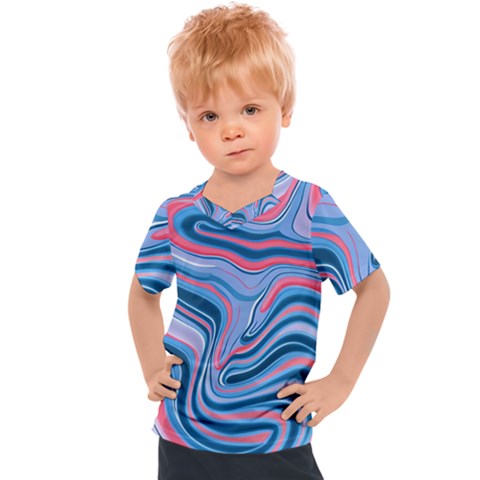 Fluid Art - Abstract And Modern Kids  Sports Tee by GardenOfOphir