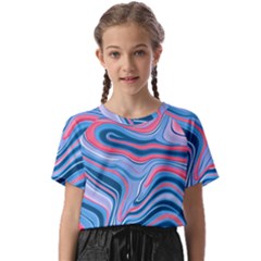 Fluid Art - Abstract And Modern Kids  Basic Tee by GardenOfOphir