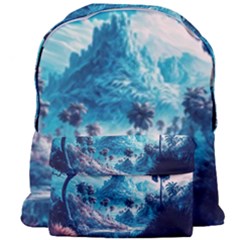 Tropical Winter Fantasy Landscape Paradise Giant Full Print Backpack by Pakemis