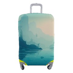 Ai Generated River Forest Woods Outdoors Luggage Cover (small) by Pakemis