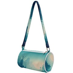 Ai Generated River Forest Woods Outdoors Mini Cylinder Bag