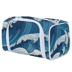 Waves Ocean Sea Pattern Water Tsunami Rough Seas Toiletries Pouch by Pakemis