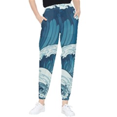 Waves Ocean Sea Pattern Water Tsunami Rough Seas Tapered Pants by Pakemis