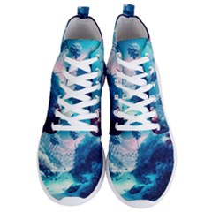 Tropical Winter Frozen Snow Paradise Palm Trees Men s Lightweight High Top Sneakers