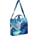 Tropical Winter Frozen Snow Paradise Palm Trees Square Shoulder Tote Bag View2