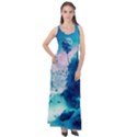 Tropical Winter Frozen Snow Paradise Palm Trees Sleeveless Velour Maxi Dress View1