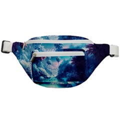 Tropical Winter Frozen Snow Paradise Palm Trees Fanny Pack