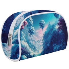 Tropical Winter Frozen Snow Paradise Palm Trees Make Up Case (large)