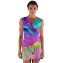 Liquid Art Pattern - Fluid Art - Marble Art - Liquid Background Wrap Front Bodycon Dress View1