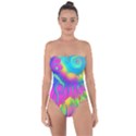 Liquid Art Pattern - Fluid Art - Marble Art - Liquid Background Tie Back One Piece Swimsuit View1