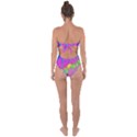 Liquid Art Pattern - Fluid Art - Marble Art - Liquid Background Tie Back One Piece Swimsuit View2