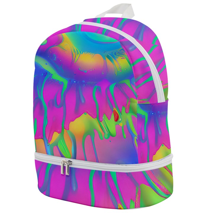 Liquid Art Pattern - Fluid Art - Marble Art - Liquid Background Zip Bottom Backpack