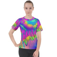 Liquid Art Pattern - Fluid Art - Marble Art - Liquid Background Women s Sport Raglan Tee