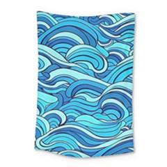 Pattern Ocean Waves Blue Nature Sea Abstract Small Tapestry