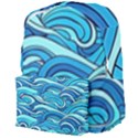 Pattern Ocean Waves Blue Nature Sea Abstract Giant Full Print Backpack View4