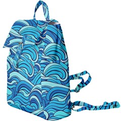 Pattern Ocean Waves Blue Nature Sea Abstract Buckle Everyday Backpack by Pakemis