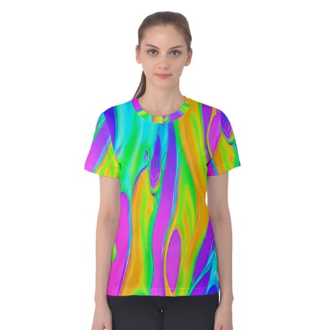 Fluid Background - Fluid Artist - Liquid - Fluid - Trendy Women s Cotton Tee by GardenOfOphir