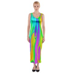 Fluid Background - Fluid Artist - Liquid - Fluid - Trendy Fitted Maxi Dress by GardenOfOphir