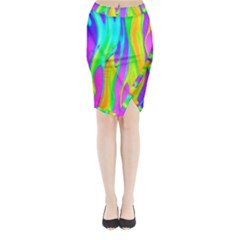 Fluid Background - Fluid Artist - Liquid - Fluid - Trendy Midi Wrap Pencil Skirt by GardenOfOphir