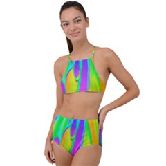 Fluid Background - Fluid Artist - Liquid - Fluid - Trendy High Waist Tankini Set by GardenOfOphir