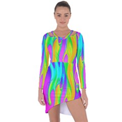 Fluid Background - Fluid Artist - Liquid - Fluid - Trendy Asymmetric Cut-out Shift Dress by GardenOfOphir