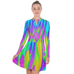 Fluid Background - Fluid Artist - Liquid - Fluid - Trendy Long Sleeve Panel Dress by GardenOfOphir