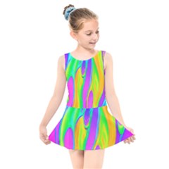 Fluid Background - Fluid Artist - Liquid - Fluid - Trendy Kids  Skater Dress Swimsuit by GardenOfOphir