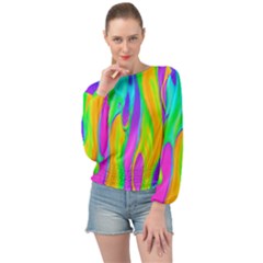 Fluid Background - Fluid Artist - Liquid - Fluid - Trendy Banded Bottom Chiffon Top by GardenOfOphir