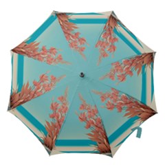 Beach Ocean Flowers Floral Flora Plants Vacation Hook Handle Umbrellas (medium)