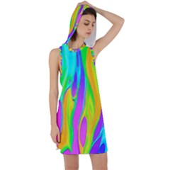 Fluid Background - Fluid Artist - Liquid - Fluid - Trendy Racer Back Hoodie Dress by GardenOfOphir