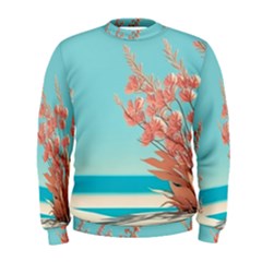 Beach Ocean Flowers Floral Flora Plants Vacation Men s Sweatshirt