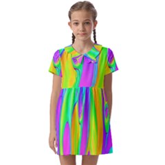 Fluid Background - Fluid Artist - Liquid - Fluid - Trendy Kids  Asymmetric Collar Dress