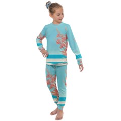 Beach Ocean Flowers Floral Flora Plants Vacation Kids  Long Sleeve Set 