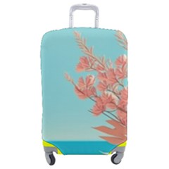 Beach Ocean Flowers Floral Flora Plants Vacation Luggage Cover (medium) by Pakemis