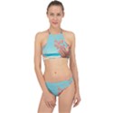 Beach Ocean Flowers Floral Flora Plants Vacation Racer Front Bikini Set View1