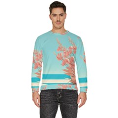 Beach Ocean Flowers Floral Flora Plants Vacation Men s Fleece Sweatshirt