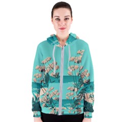 Beach Ocean Flowers Flower Floral Plants Vacation Women s Zipper Hoodie