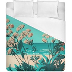 Beach Ocean Flowers Flower Floral Plants Vacation Duvet Cover (california King Size) by Pakemis