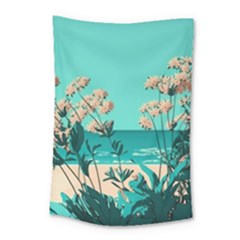 Beach Ocean Flowers Flower Floral Plants Vacation Small Tapestry