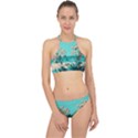 Beach Ocean Flowers Flower Floral Plants Vacation Racer Front Bikini Set View1