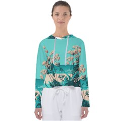 Beach Ocean Flowers Flower Floral Plants Vacation Women s Slouchy Sweat