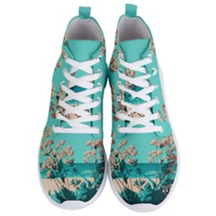 Beach Ocean Flowers Flower Floral Plants Vacation Men s Lightweight High Top Sneakers by Pakemis