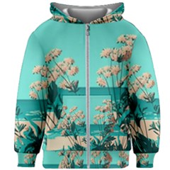 Beach Ocean Flowers Flower Floral Plants Vacation Kids  Zipper Hoodie Without Drawstring