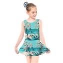 Beach Ocean Flowers Flower Floral Plants Vacation Kids  Skater Dress Swimsuit View1