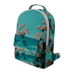 Beach Ocean Flowers Flower Floral Plants Vacation Flap Pocket Backpack (large) by Pakemis