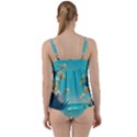 Beach Ocean Flowers Floral Plants Vacation Twist Front Tankini Set View2