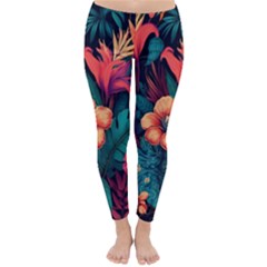 Tropical Flowers Floral Floral Pattern Pattern Classic Winter Leggings